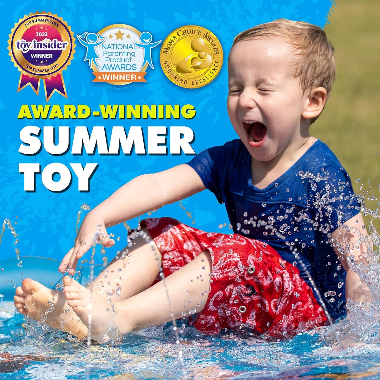 SplashEZ 3-in-1 Splash Pad, Sprinkler for Kids & Baby Pool for Learnin