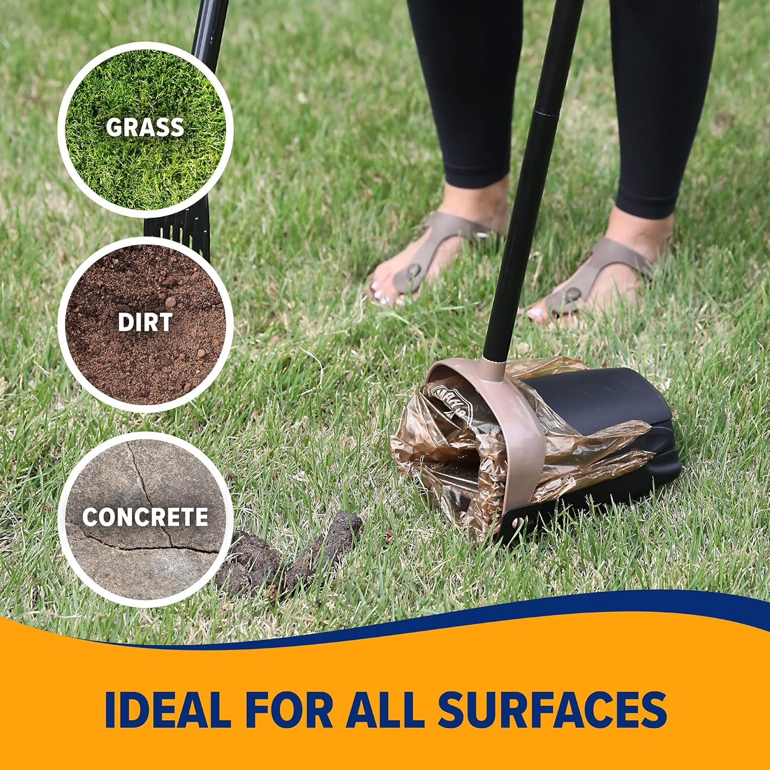 Arm & Hammer Dog Pooper Scooper Swivel Bin & Rake, Poop Scoop for Dogs
