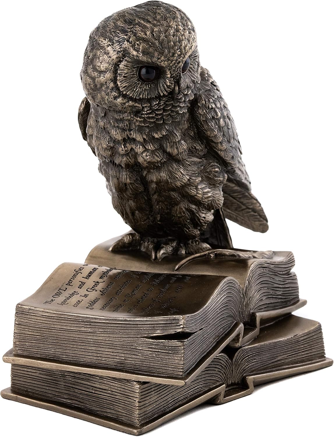 Top Collection Owl on Book Statue - Great Horned Owl Sculpture in Prem