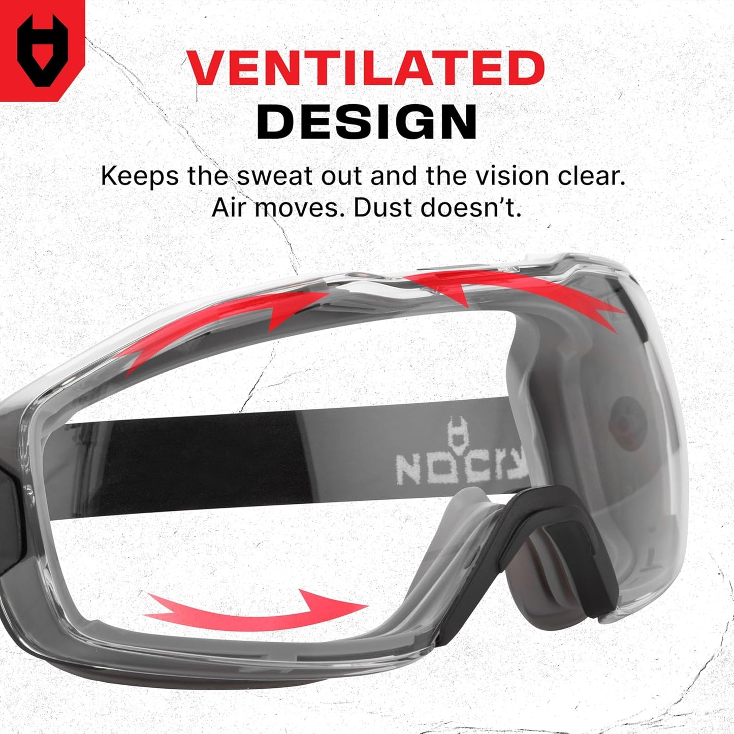 NoCry Anti Fog Safety Goggles Over Glasses For Men And Women — ANSI Z8