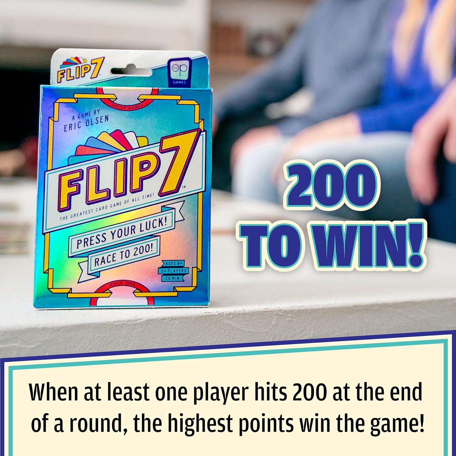 USAOPOLY Flip 7, The Ultimate Blend of Press Your Luck & Strategy, Fas