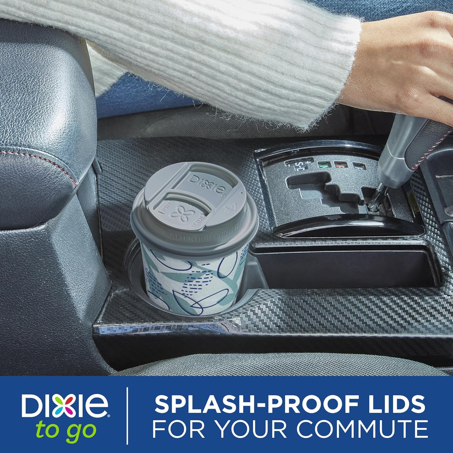 Dixie To Go Paper Coffee Cups With Lids, 16 oz, 108 ct, Disposable Ins