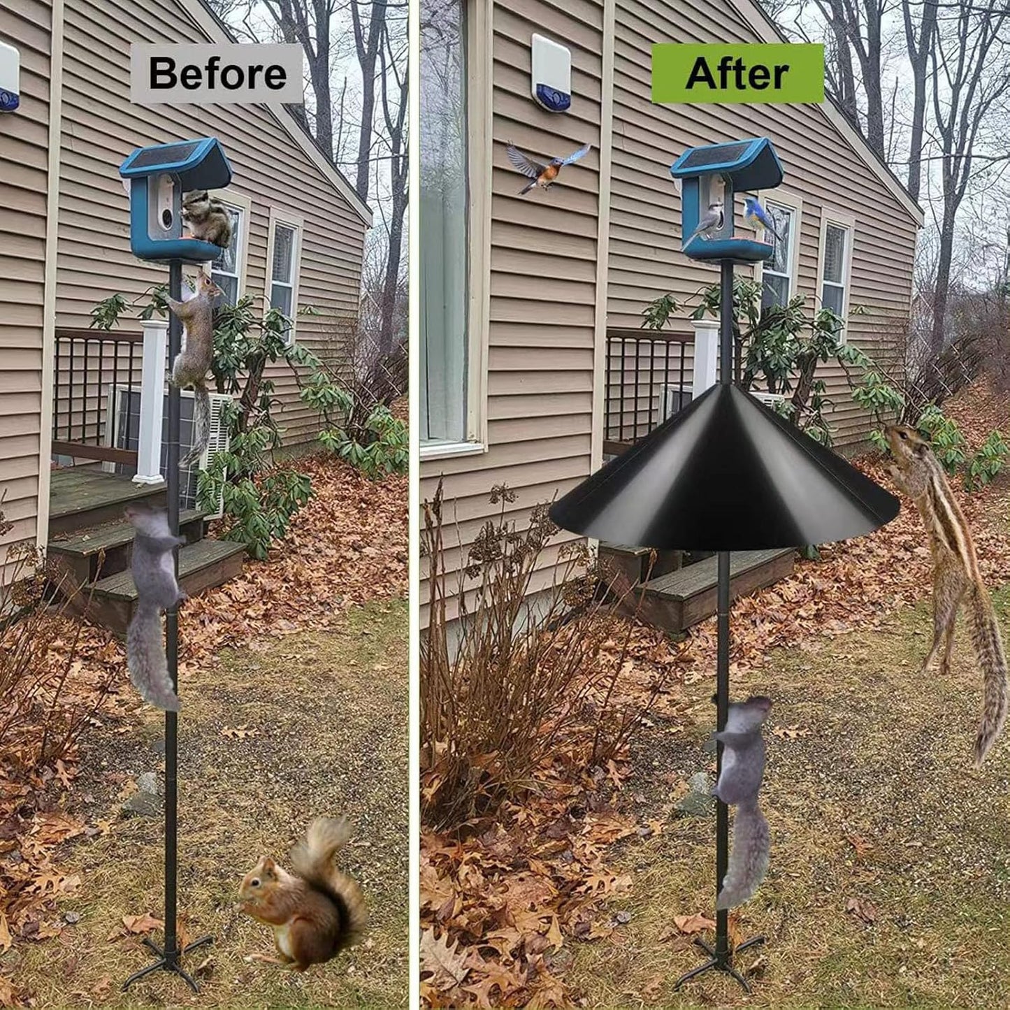Squirrel Baffle,19 Inch Squirrel Proof Baffles for Bird Feeders, Outdo