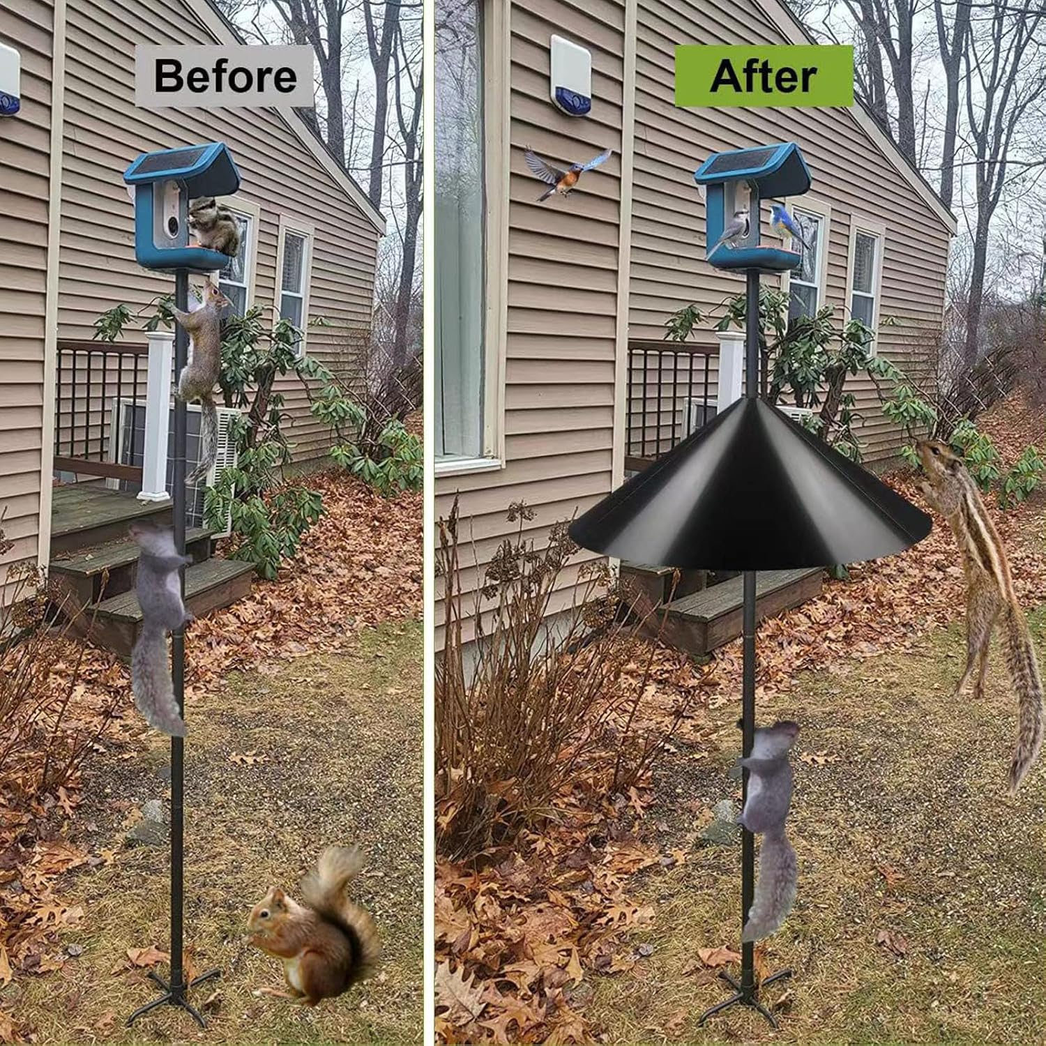 Squirrel Baffle,19 Inch Squirrel Proof Baffles for Bird Feeders, Outdo