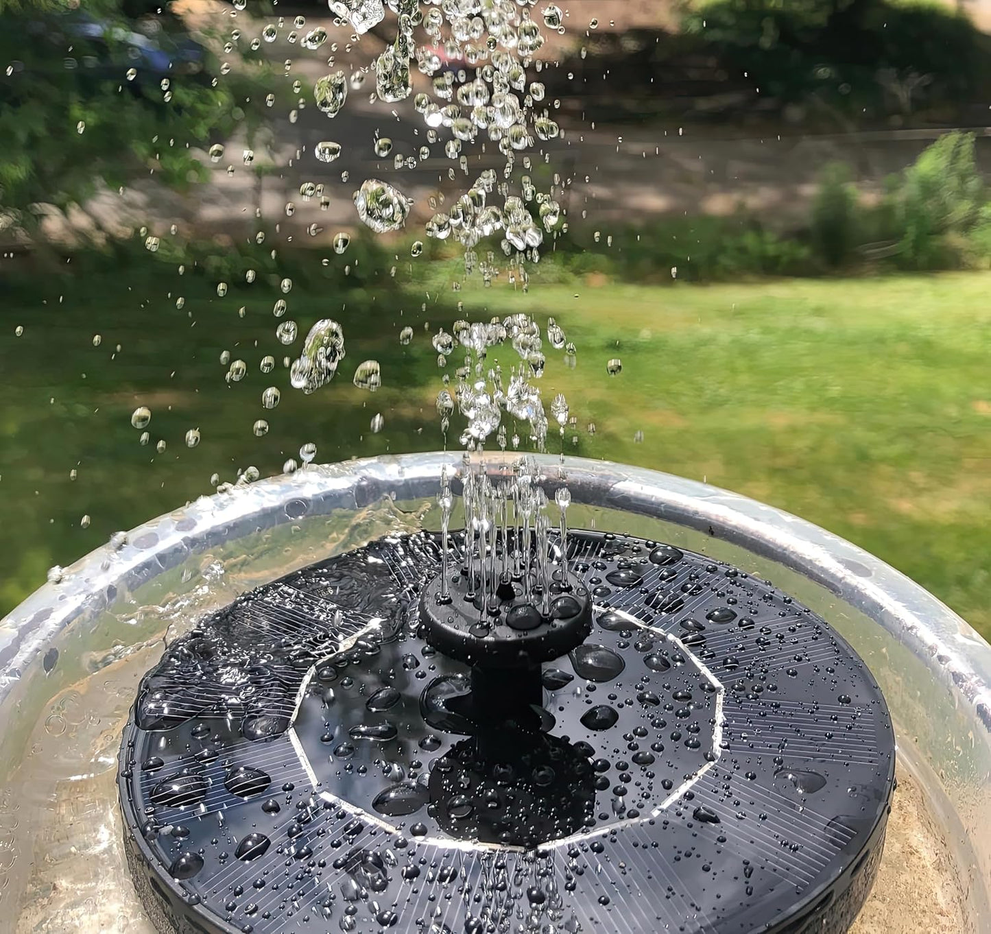 Solar Fountain, Solatec Solar Powered Bird Bath Fountain Pump 1.3W Solar Panel Kit Water Pump,Outdoor Watering Submersible Pump for Pond, Pool, Garden, Fish Tank, Aquarium