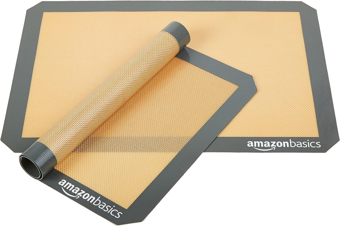 Amazon Basics Silicone Rectangular Baking Mat, Non-Stick, Reusable, Di