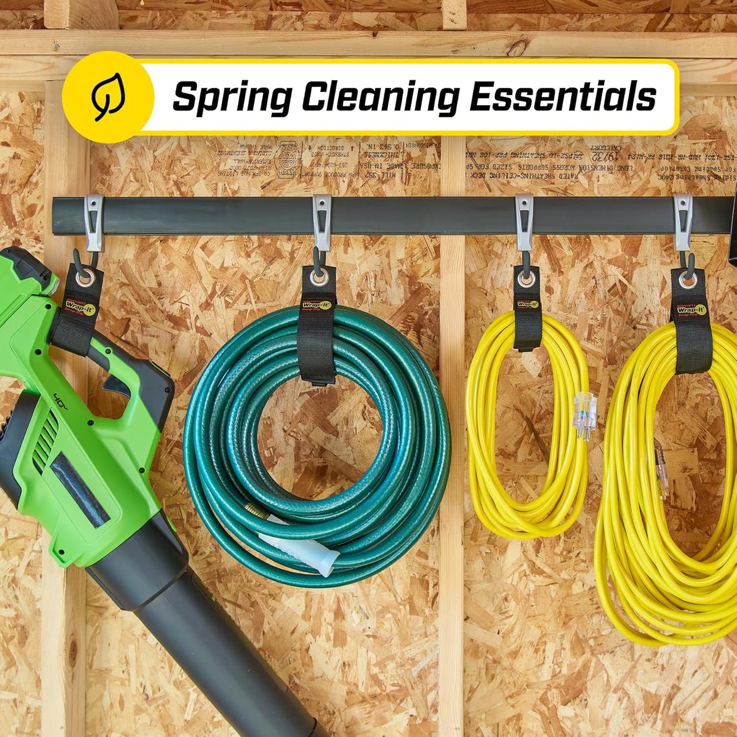 Heavy-Duty Wrap-It Storage Straps (Assorted 6 Pack) - Garage Storage Extension Cord Management Cable Straps for RV Accessories and Shed Organizer