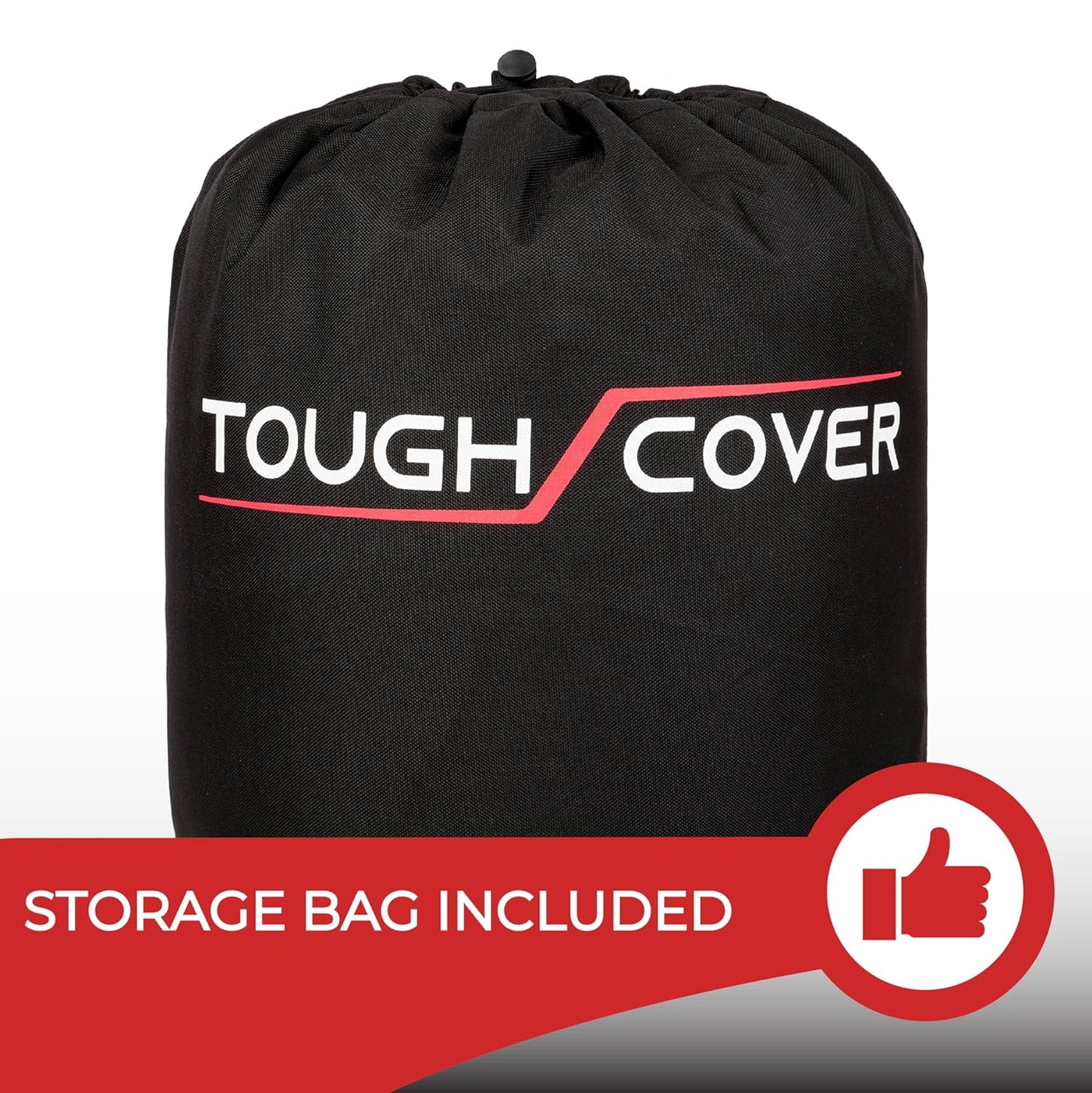 Tough Cover Riding Lawn Mower Cover - 75 x 47 x 49 in, Black - 600D Wa