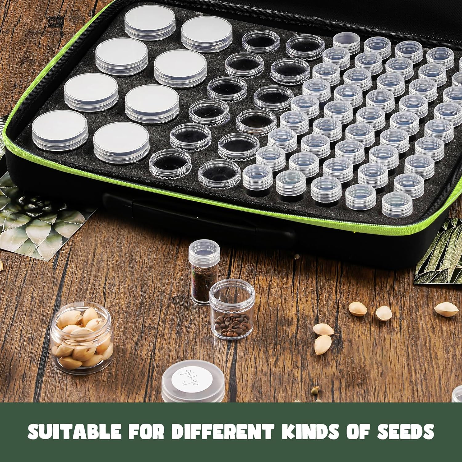 ProCase 65 Slots Seed Storage Organizer Sorter Box, Sturdy Seed Bank S