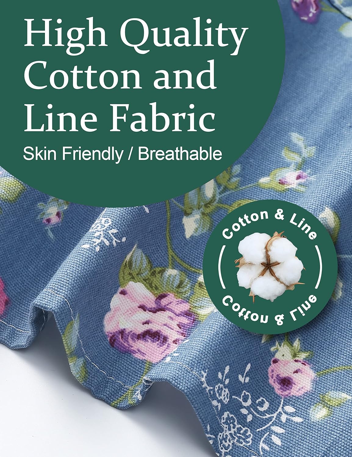 Big Plus Size Aprons for Women with Pockets Cotton Linen Baking Kitche