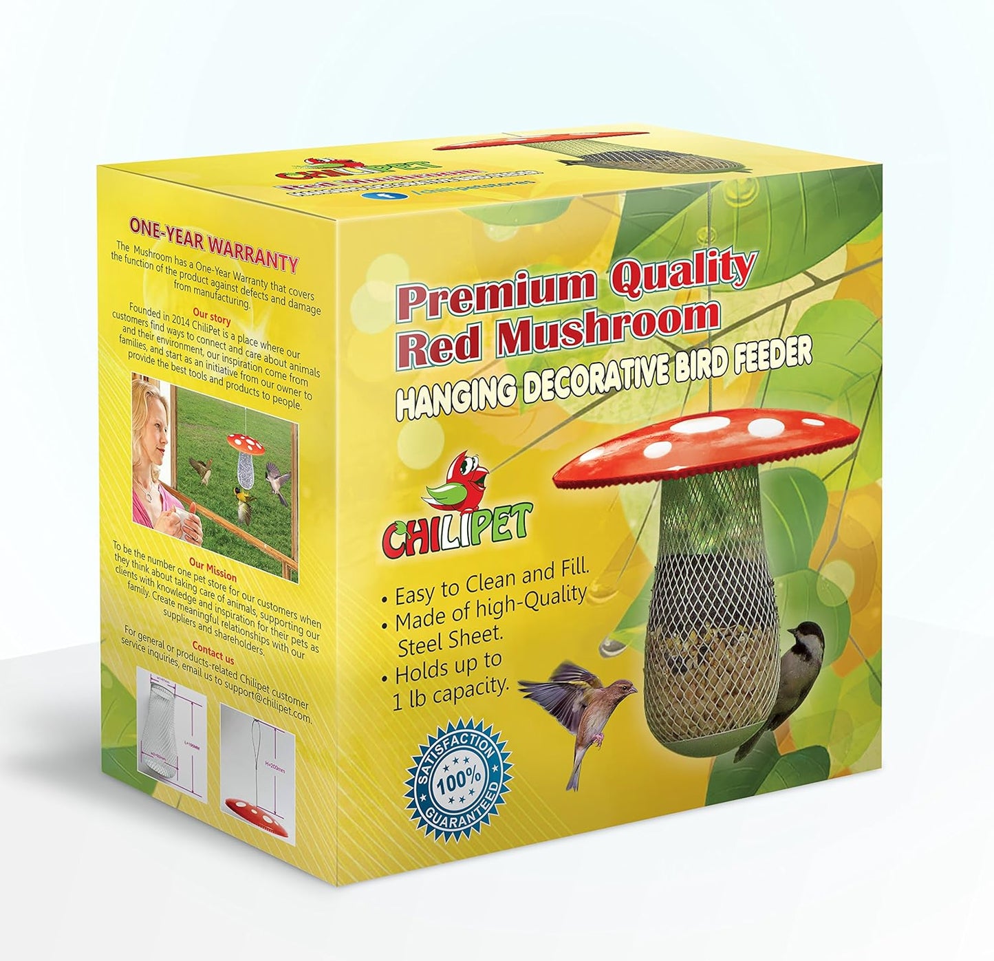 The Best Wild Bird Feeder to Attract More Wild Birds, Fill it with Sunflower Black Oil Seeds, Peanuts and Suet Pellets Easy to Install, Clean & Fill
