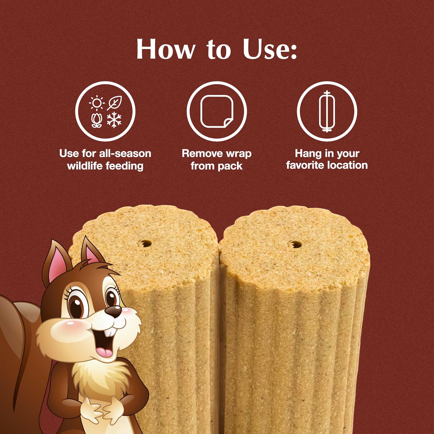 C&S Sweet Corn Squirrelog, 6-Pack Refill