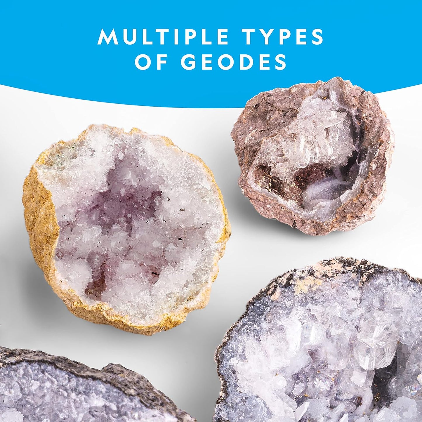 National Geographic Break Open 10 Premium Geodes – Includes Goggles & 