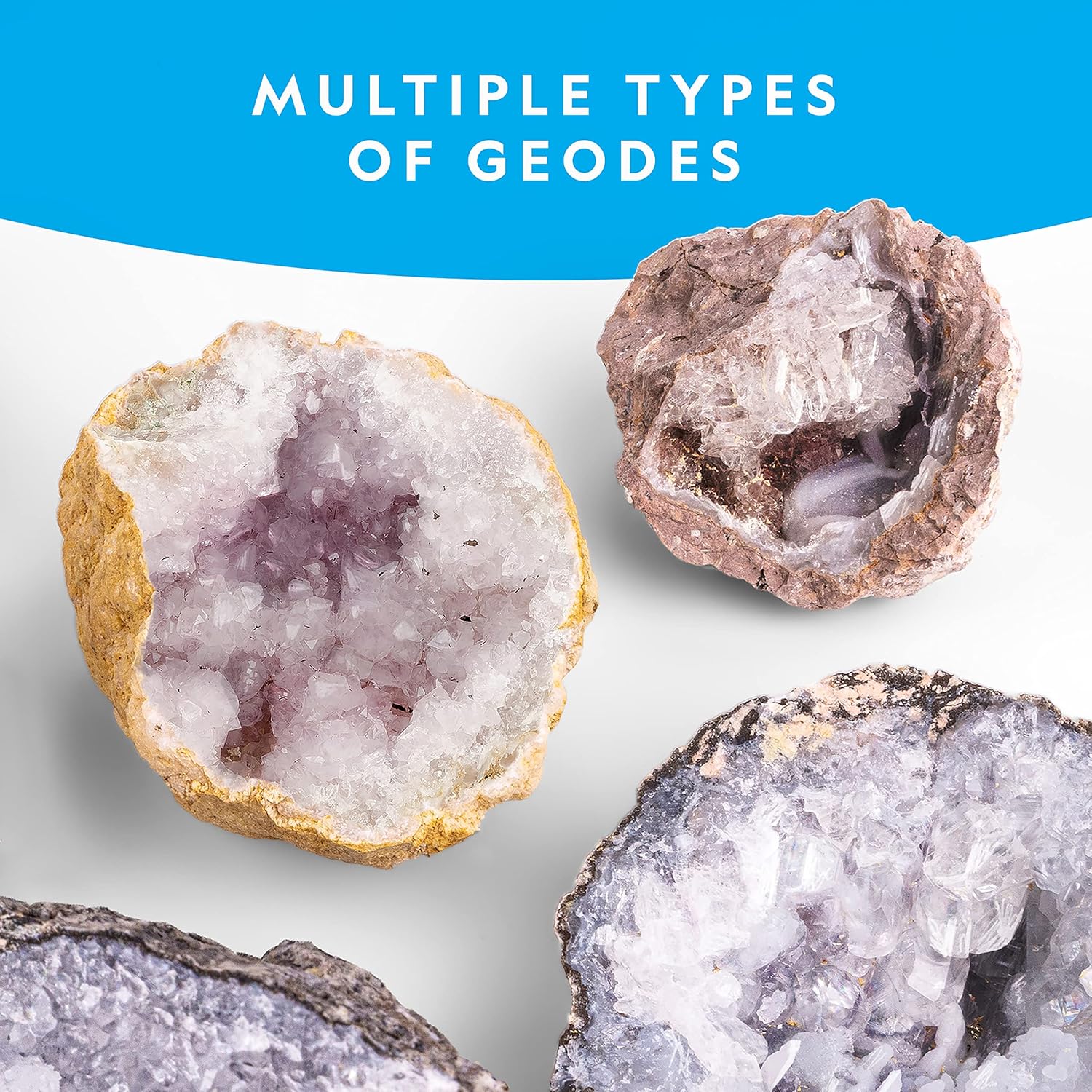 National Geographic Break Open 10 Premium Geodes – Includes Goggles & 