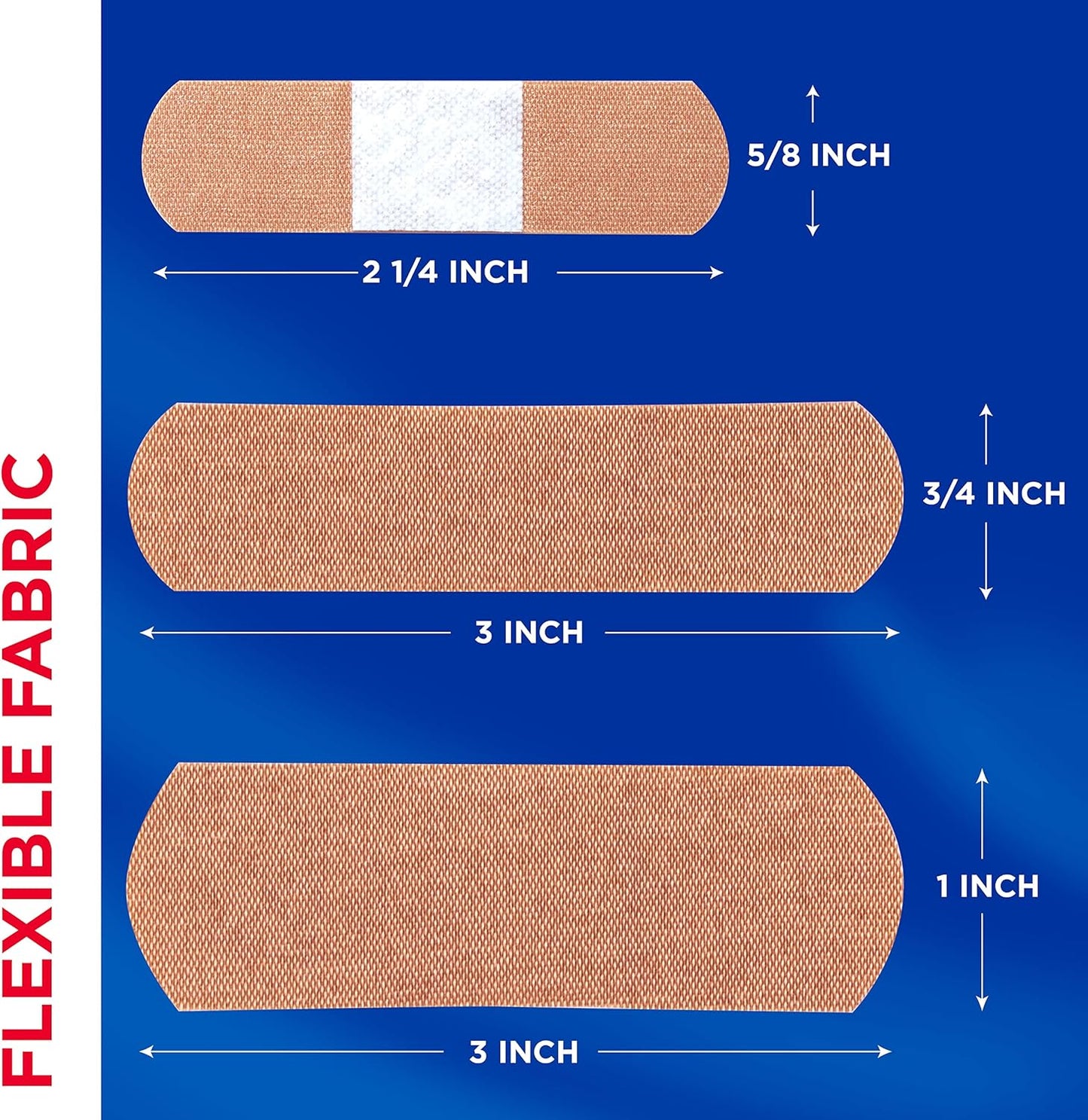 BAND-AID Brand Flexible Fabric Adhesive Bandages with Memory-Weave Fab
