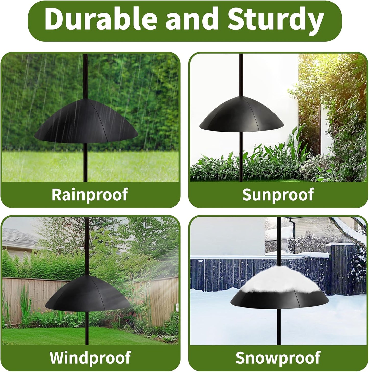 TCBWFY 18 Inches Squirrel Proof Baffle for Protecting Bird Feeders and