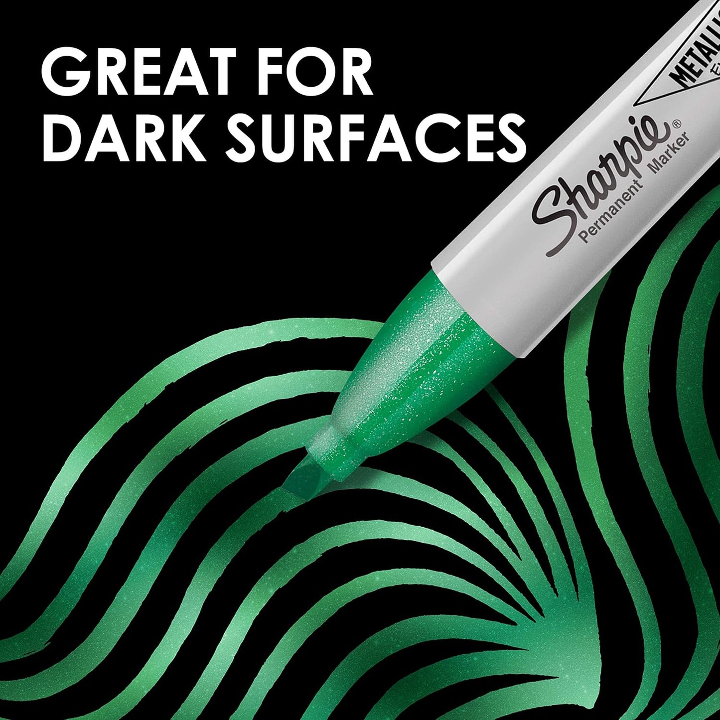 Sharpie 메탈릭 영구 마커, 끌 팁, 다양한 색상, 3개입