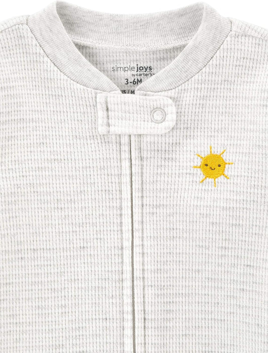 Simple Joys by Carter's unisex-baby 2-way Zip Thermal Footed Sleep and