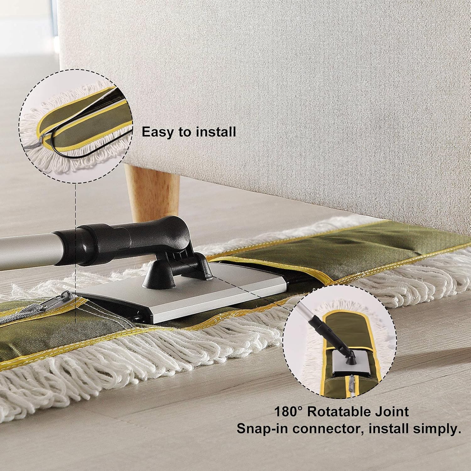 36" Commercial Dust Mops for Floor Cleaning Heavy Duty Floor Duster Mo