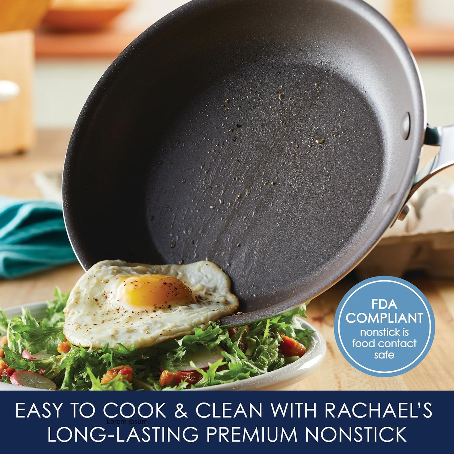 Rachael Ray Cook + Create Nonstick Cookware/Pots and Pan Set, 10 Piece
