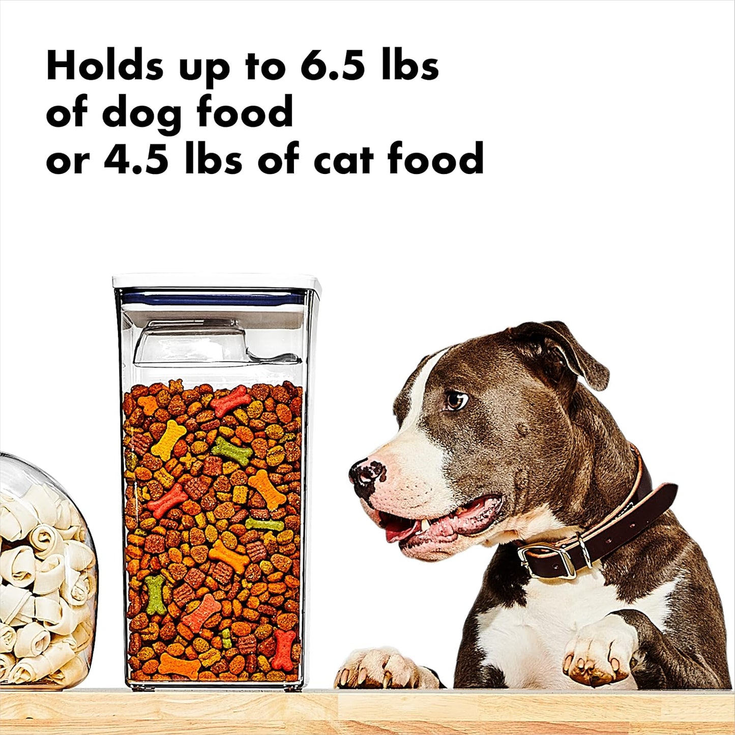 OXO Good Grips Pet POP Container – 6.0 Qt/5.7 L with Half Scoop, Ideal