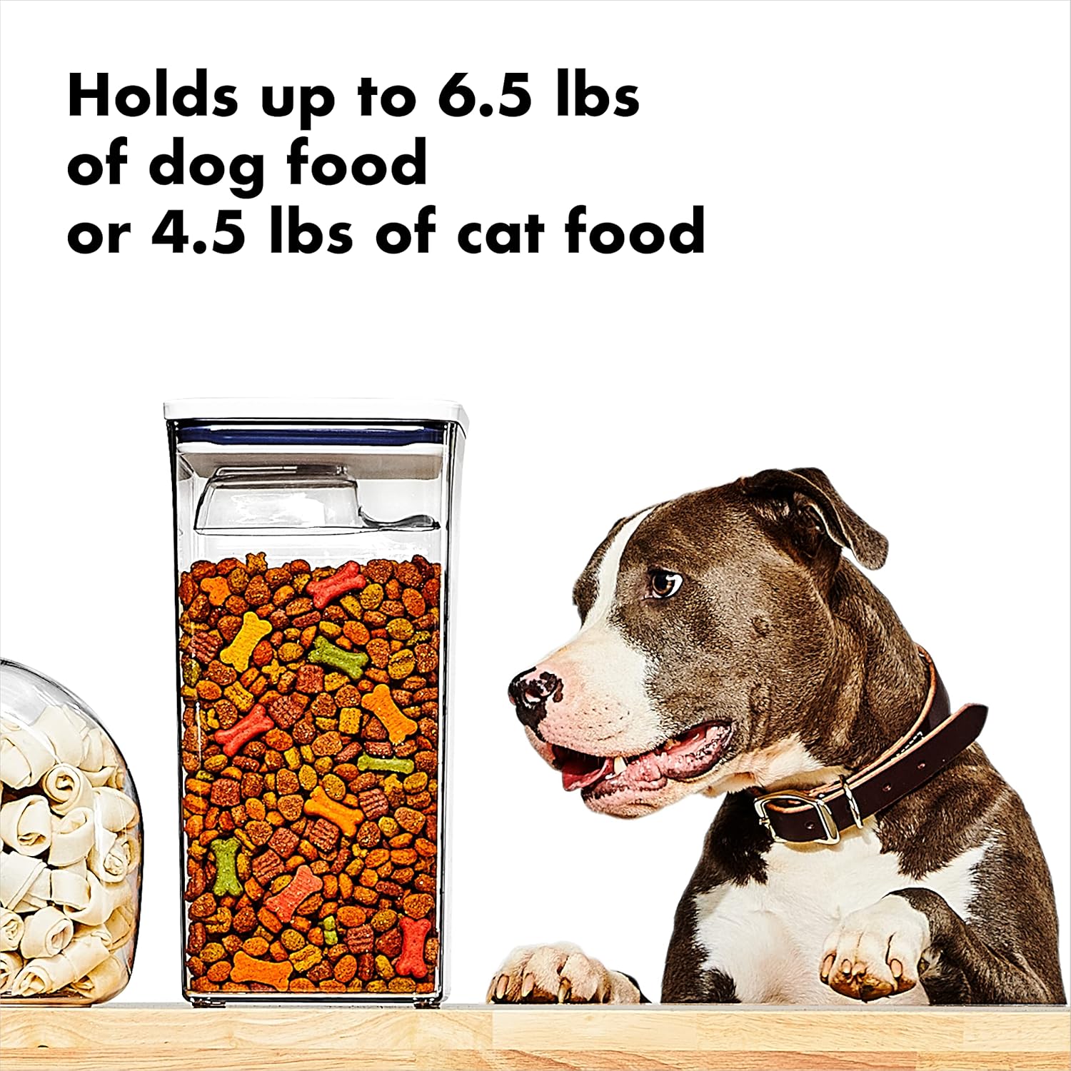 OXO Good Grips Pet POP Container – 6.0 Qt/5.7 L with Half Scoop, Ideal