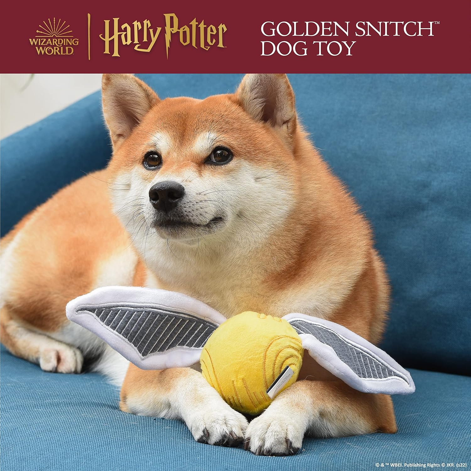 Harry Potter Snitch Pet Squeaker Toy | Dog Toy Snitch Squeaker Ball | 