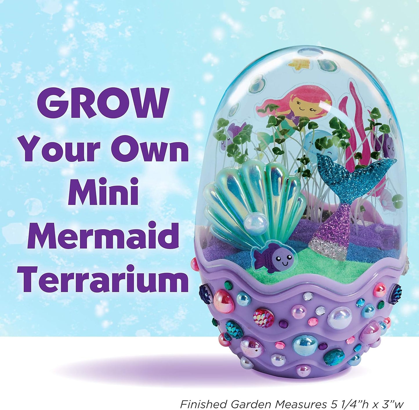 Creativity for Kids Mini Garden: Mermaid Terrarium Kit - Gifts for Gir
