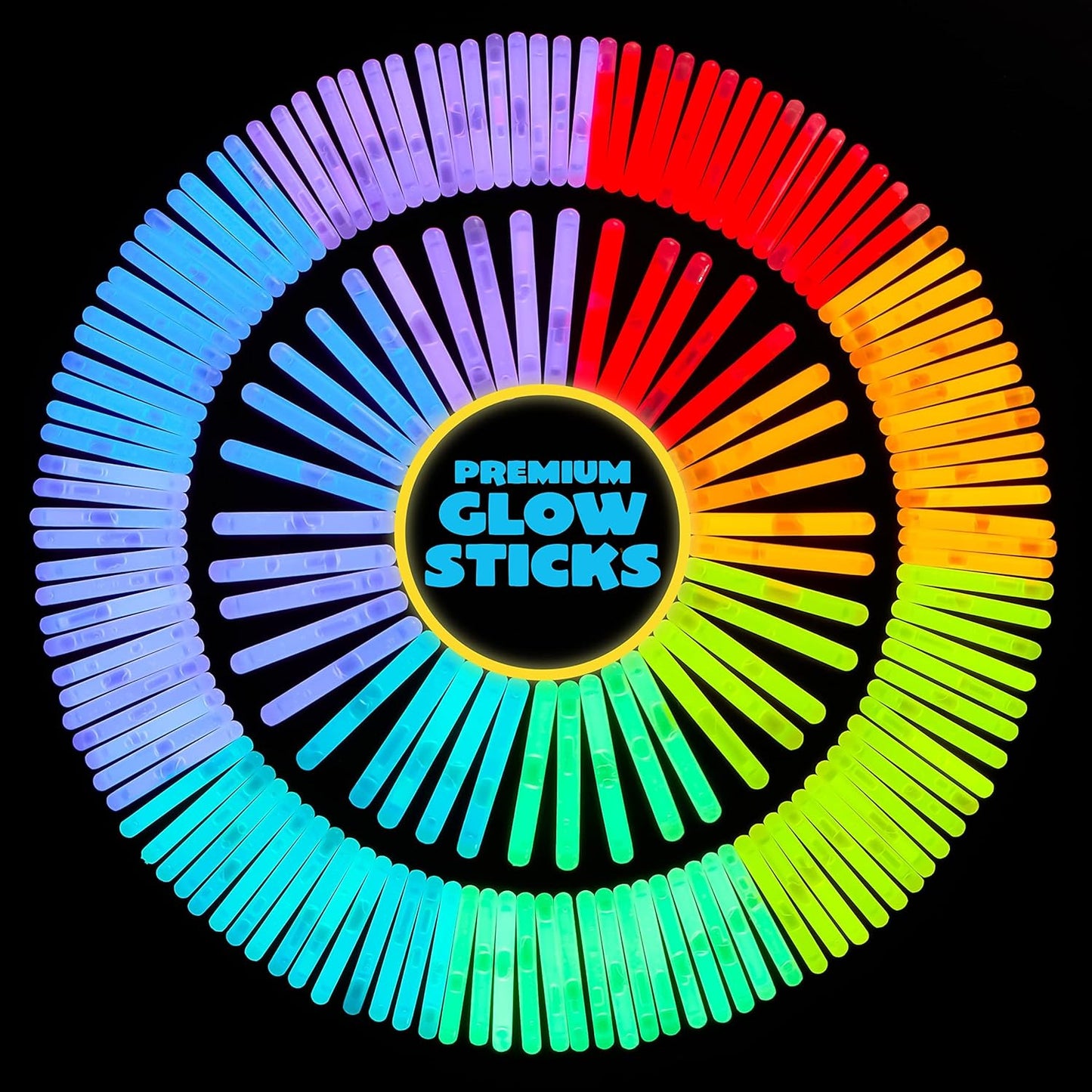 JOYIN 100 Mini Glow Sticks(1.7"), 8 Colors, Small Glow in The Dark for Easter Eggs Party Favors,Easter Basket Stuffer Party Pack, Weddings Classroom Decorations Prizes
