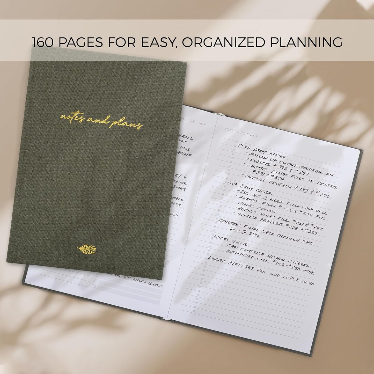Aesthetic Daily Planner And Notebook With Hourly Schedule - Modern Har