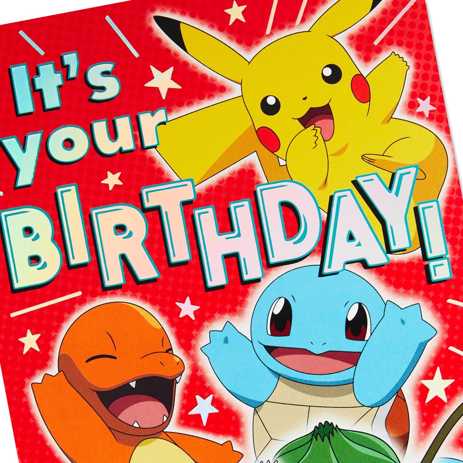 Hallmark Pokémon Pop Up Birthday Card for Kids (Pikachu, Squirtle, Cha