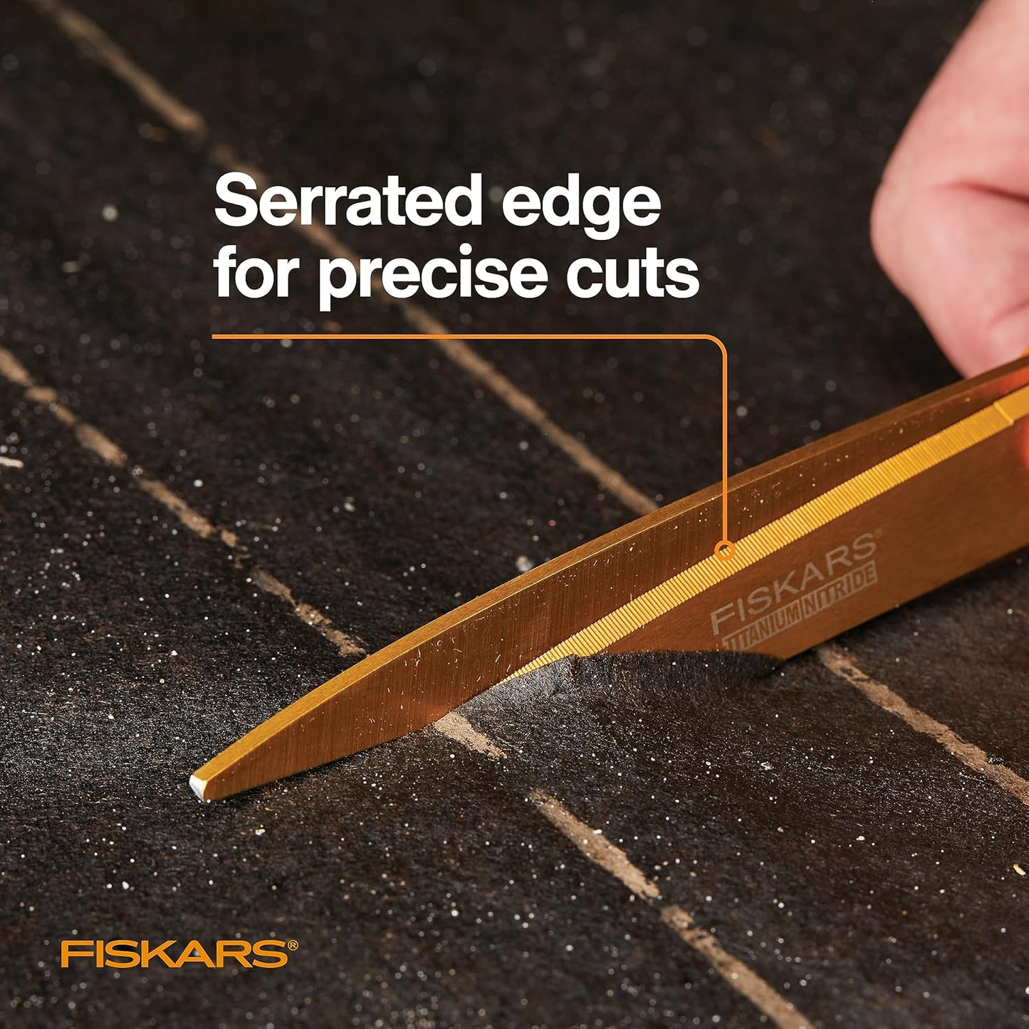 Fiskars Titanium Shop Shears, Stainless Steel Precision-ground Scissor