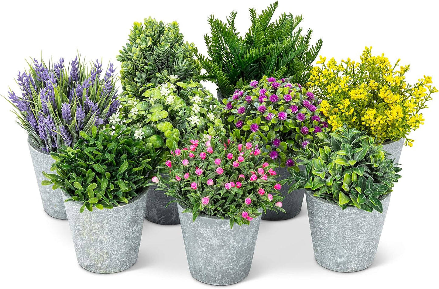 Abbott Collection 27-WOODHILL-06 Frosted Leaf Plant Pot-6" H, Multi Co