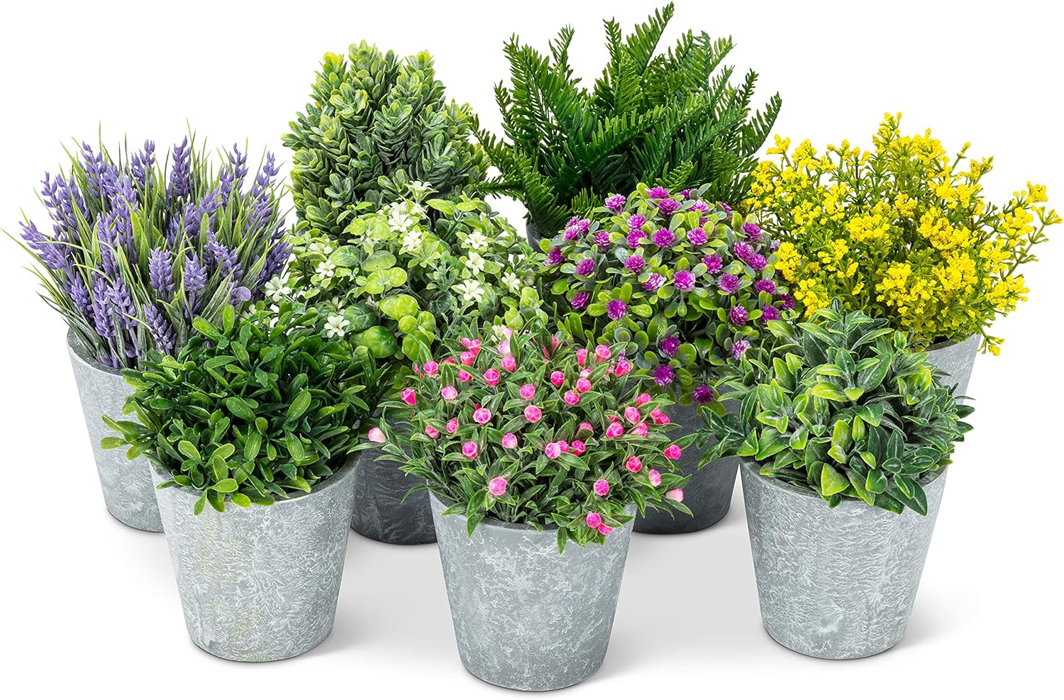 Abbott Collection 27-WOODHILL-06 Frosted Leaf Plant Pot-6" H, Multi Co