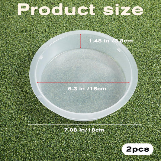 2 Pcs Plastic Round Bird Feeders Water Bowls Birdbath Water Dish Wild Birds Seed Feeder Tray Replacement Feeding Station Bath Tray Accessories Perfect for attracting Birds(White)