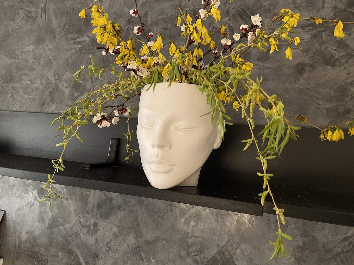 Head Planter Face Wall Hanging Table Vase Female