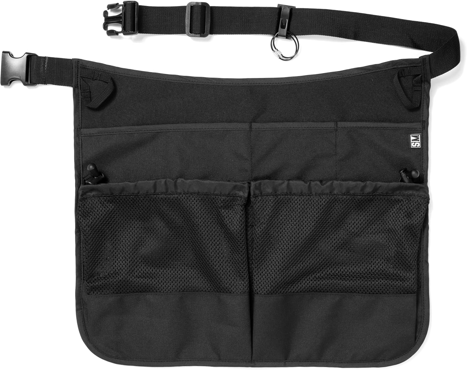 Waterproof Gardening Apron with Mesh Pouch Pockets for Tools, Fruit, V