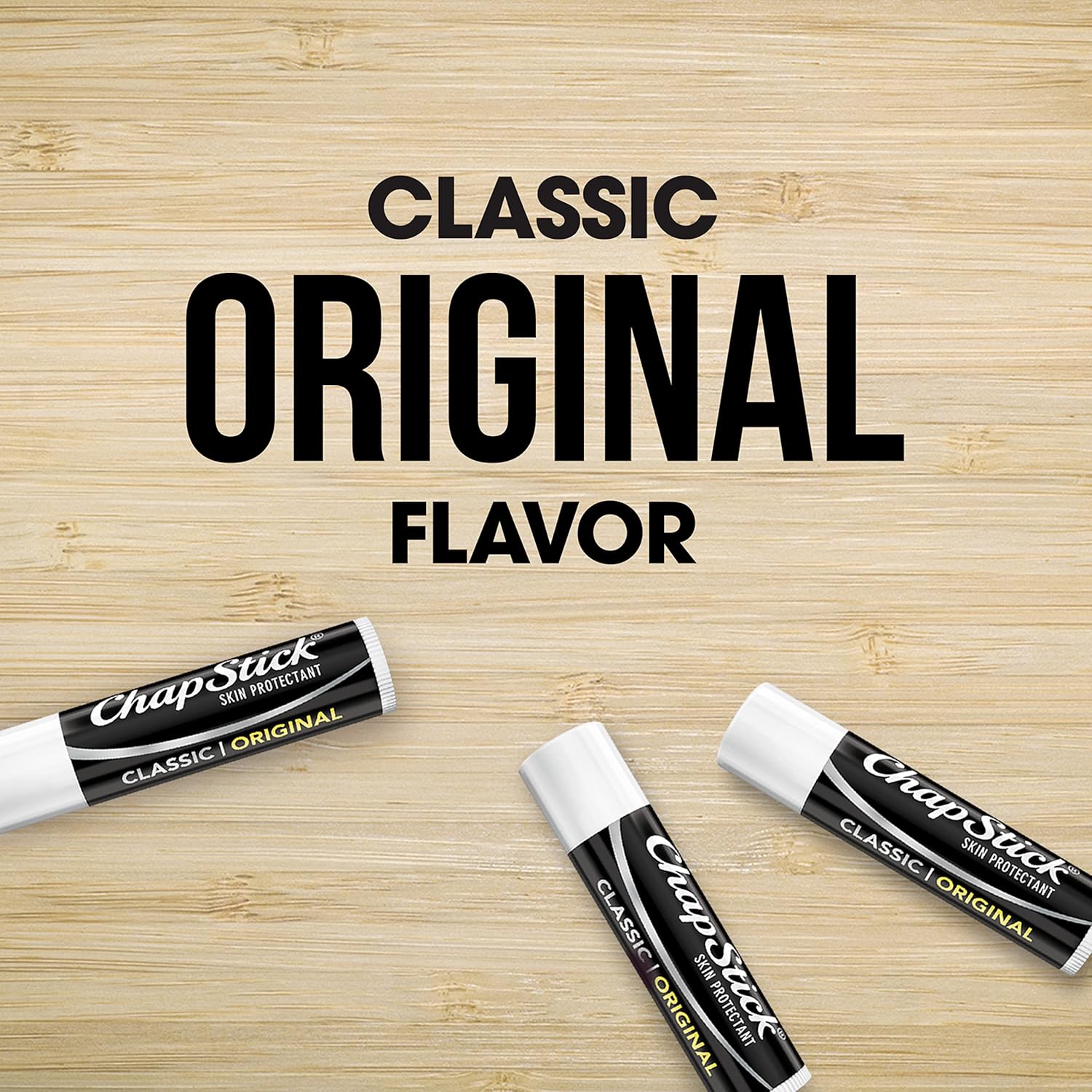 ChapStick Classic Original Lip Balm Tubes, Lip Care - 0.15 Oz (Pack of
