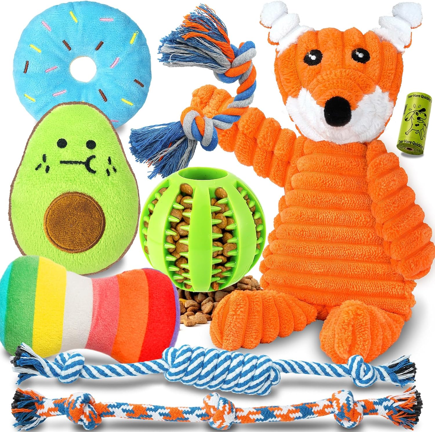 Zeaxuie 9 Pack Luxury Puppy Toys for Teething Small Dogs, Puppy Chew T