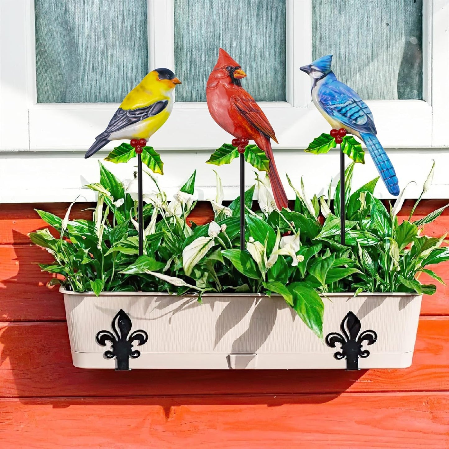 3 Pack Birds Metal Decorative Garden Stakes - 20 Inch Shaker Patio Decor Art and Rust Resistant Metal Garden Decor for Indoor and Outdoor Decor - Perfect for Patio and Lawn Ornaments