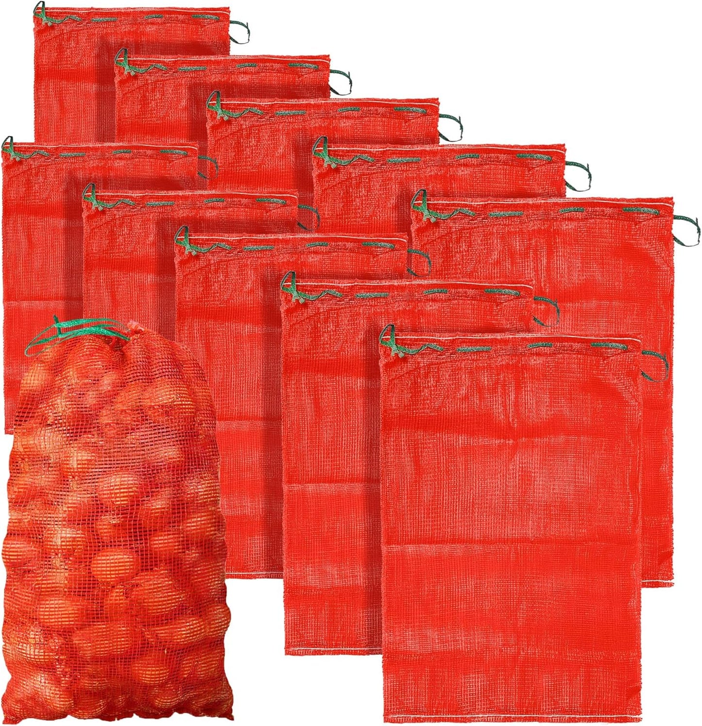 10 Pcs 24"x35" Large Onion Bag Mesh Produce Bags, 60+ Lbs Reusable Bre