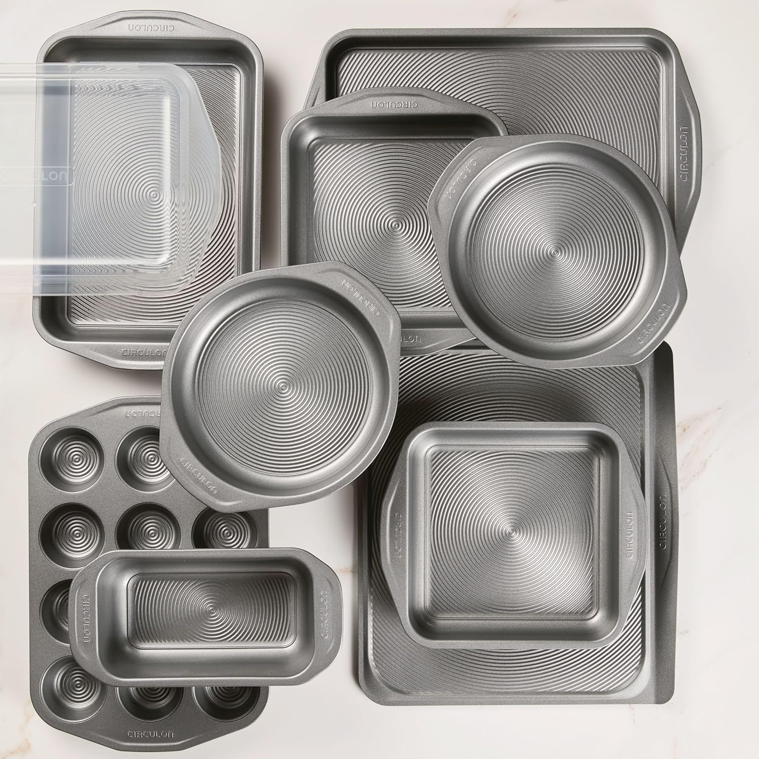 Circulon Total Nonstick Bakeware Set with Nonstick Bread Pan, Cookie S