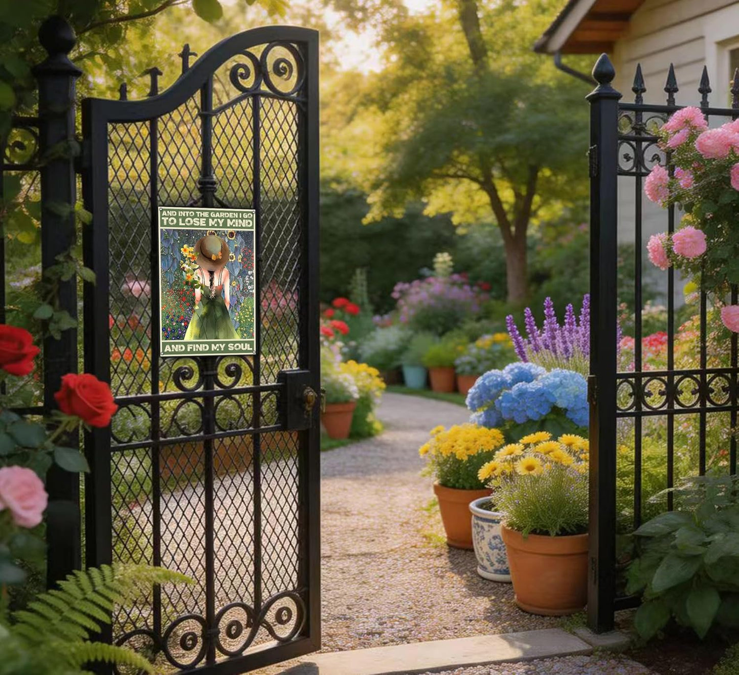 8X12inch Garden Metal Sign Funny Gardening Tin Sign yard Tin Signs Dec