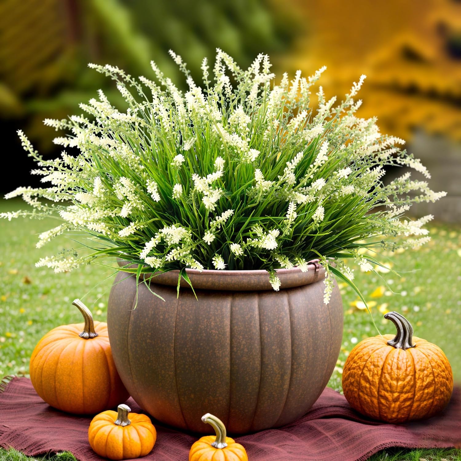 Artificial Faux Plants Flowers for Outdoor Decorations, Fake Monkey Gr