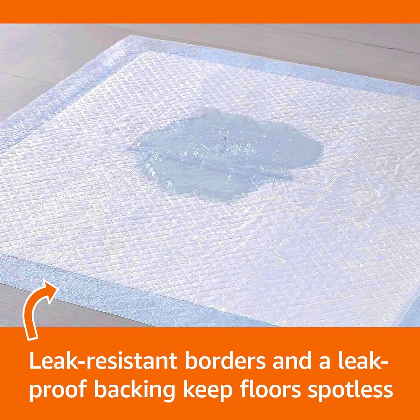Amazon Basics Leak-Proof Dog and Puppy Potty Training Pee Pads with Qu