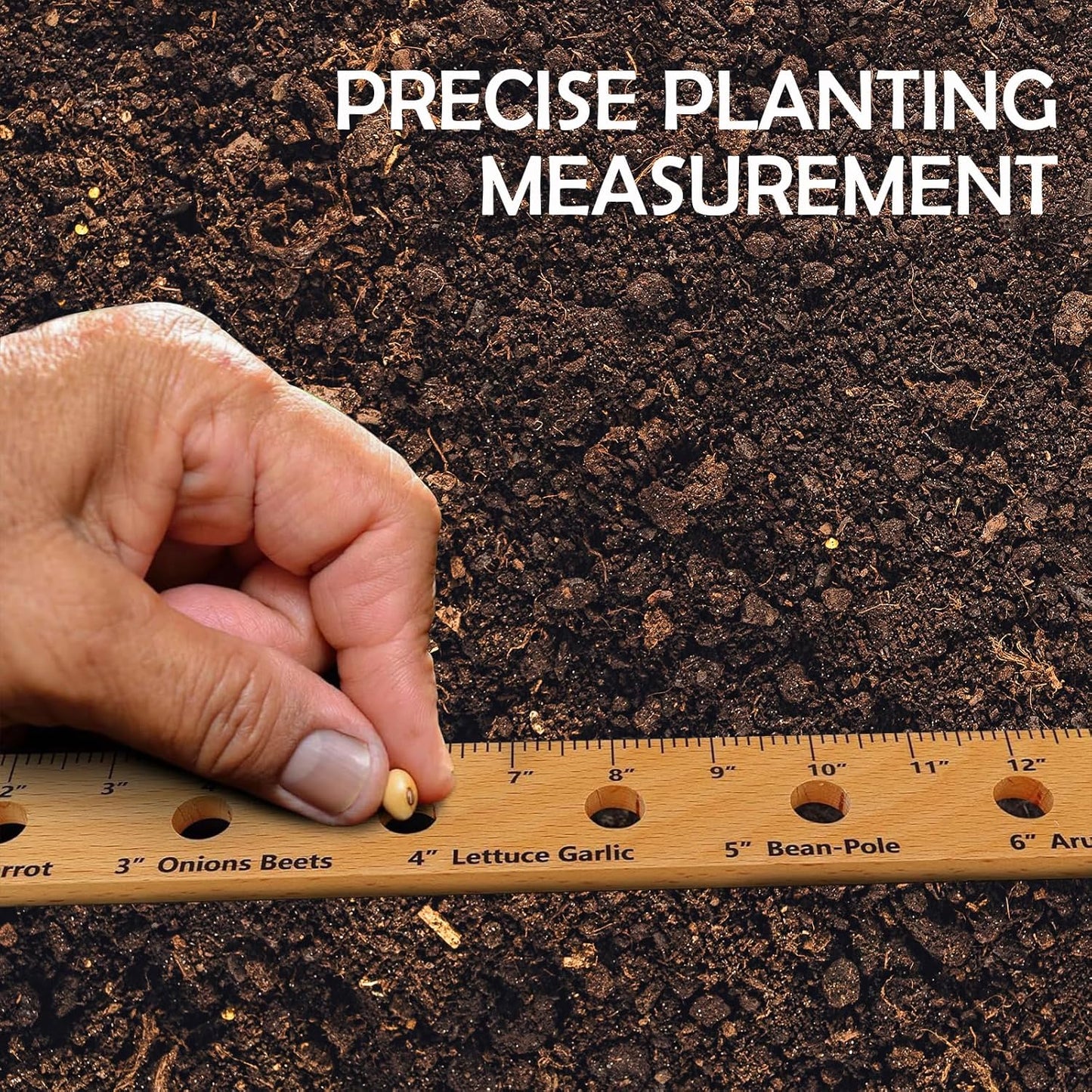 Foldable Plant Ruler Spacer Tool Seeder – Precise Planting for Vegetab
