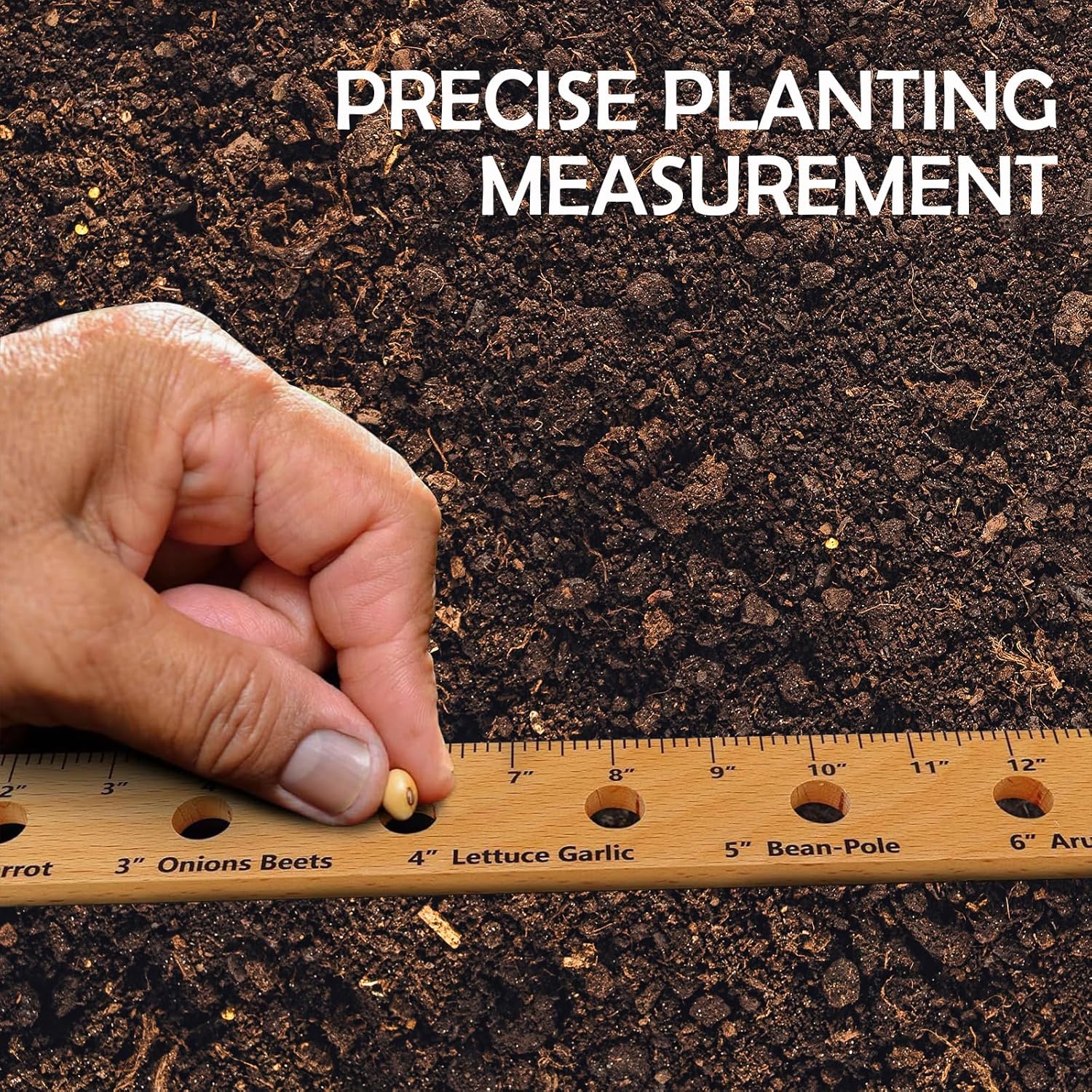 Foldable Plant Ruler Spacer Tool Seeder – Precise Planting for Vegetab