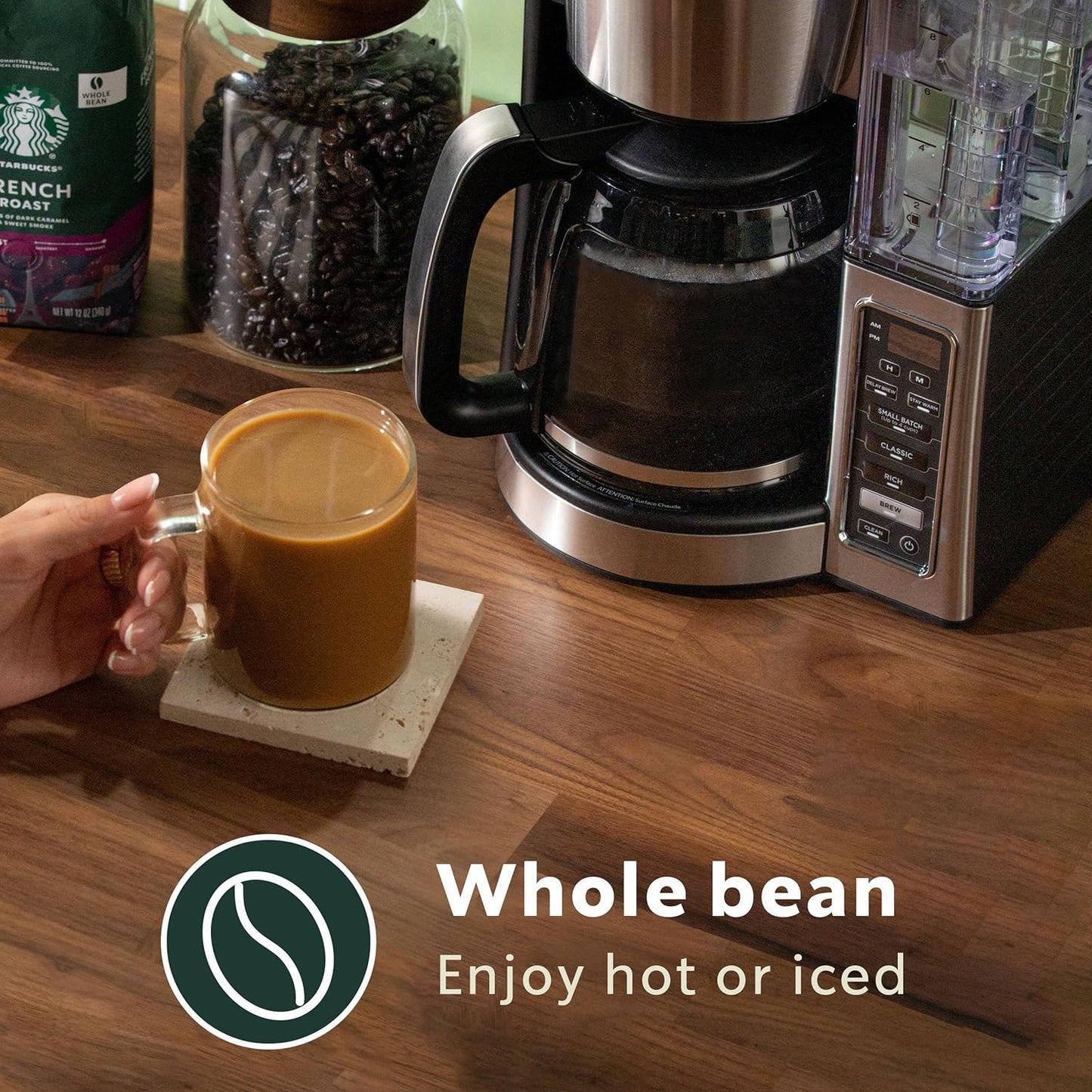 Starbucks Whole Coffee Beans, Starbucks Blonde Roast Hot or Iced Coffee, Veranda Blend, Six 12 oz Bags