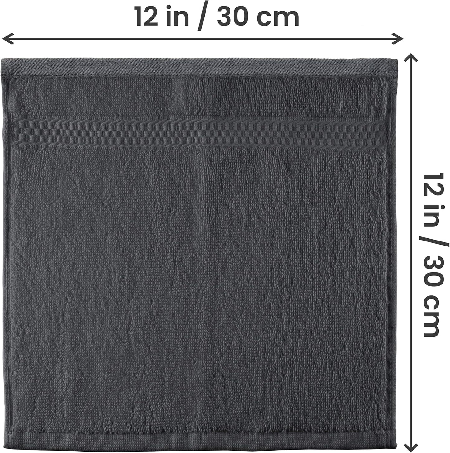 Utopia Towels 12 Pack Premium Wash Cloths Set, 12 by 12 Inches, 100% C