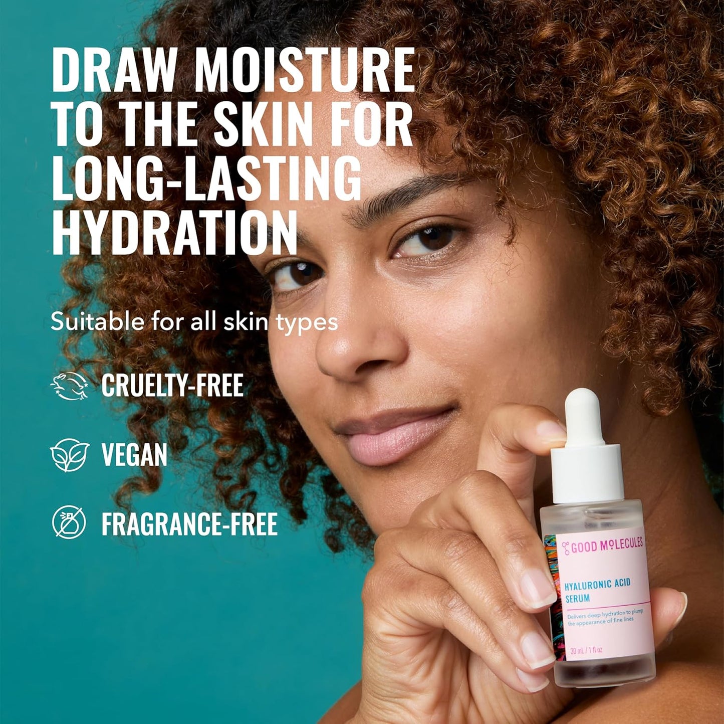 Good Molecules Hyaluronic Acid Serum - 1% Hyaluronic Acid Non-greasy U
